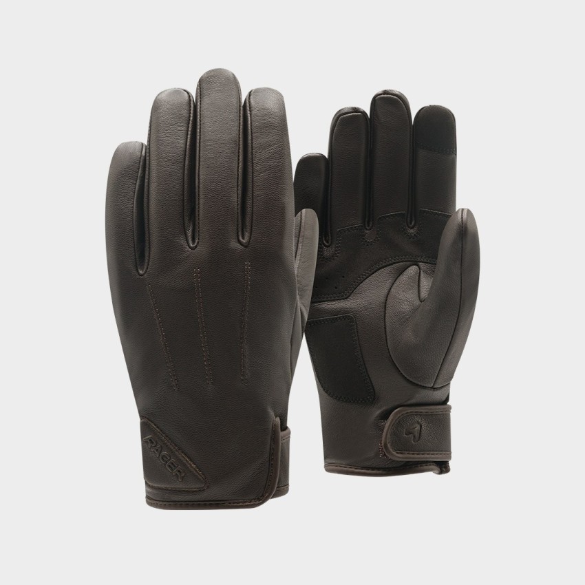 MAYFIELD EVO - Guanti da moto estivi in pelle marrone, sul palmo e sul davanti