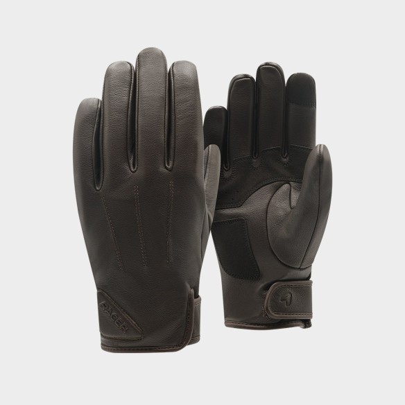 MAYFIELD EVO - Front and palm, brown leather summer motorbike gloves