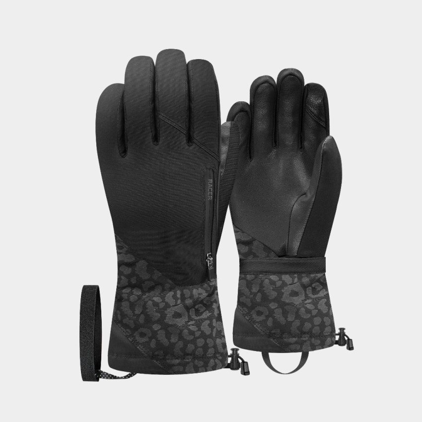 Gdinasty - Gants ski motif léopard chauds femme | RACER 1927